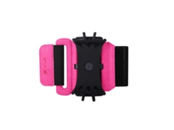 Braçadeira Esportiva Premium Universal Para Braço E Antebraço Com Suporte Giratório Rosa