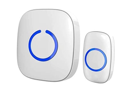 Campainhas Sem Fios Com Volume Ajustável E 52 Toques, Alcance De 300 Metros, Flash Led, Branco Beeworks