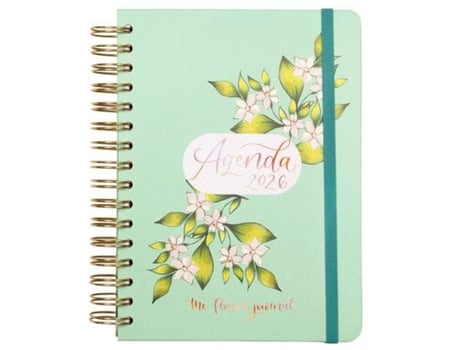 Agenda Finocam The Flower Journal A5 15,5 X 21,2 Cm Verde 2026