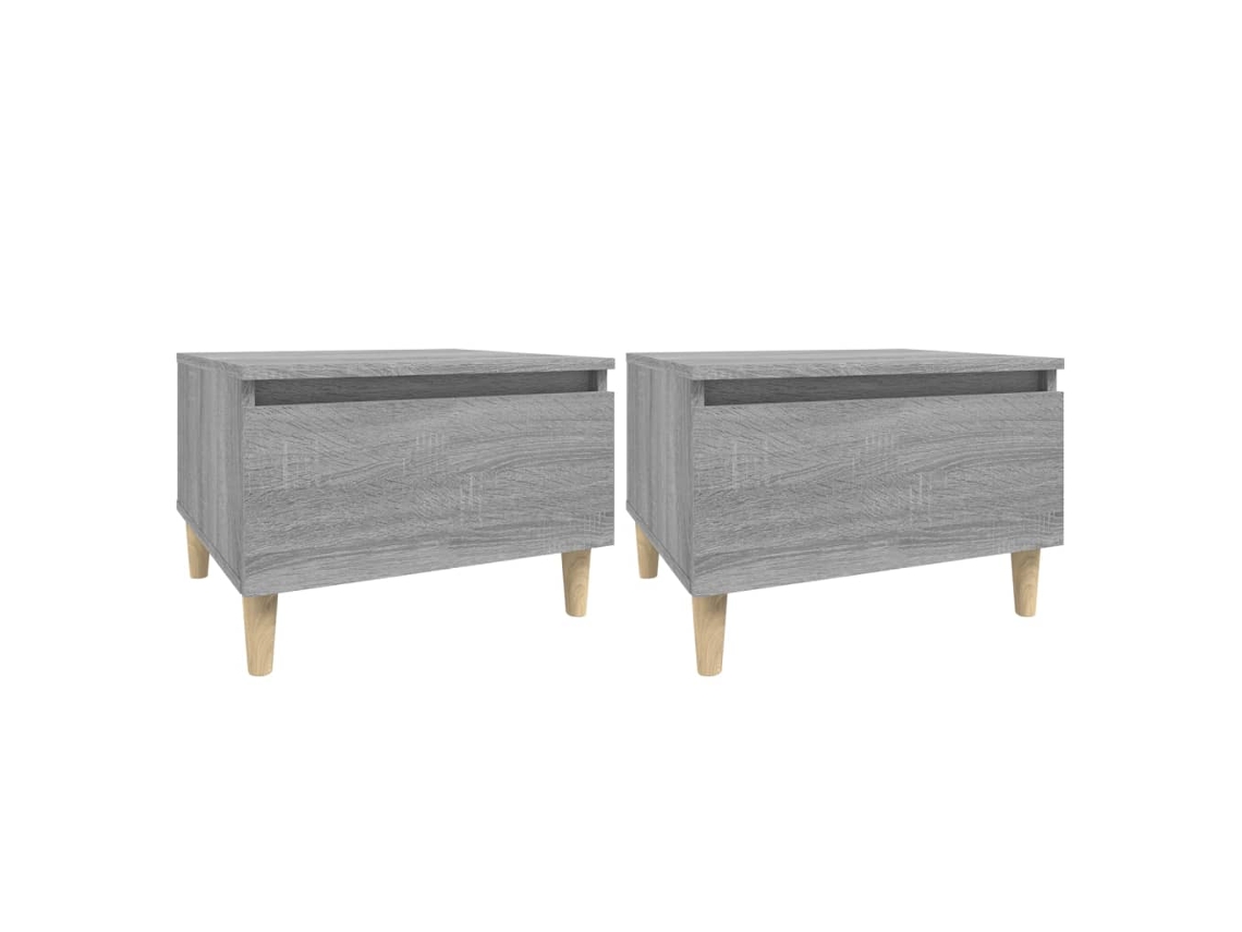 Side Table, Side Tables Vidaxl Cinzeto Madeira Processada (n/a)