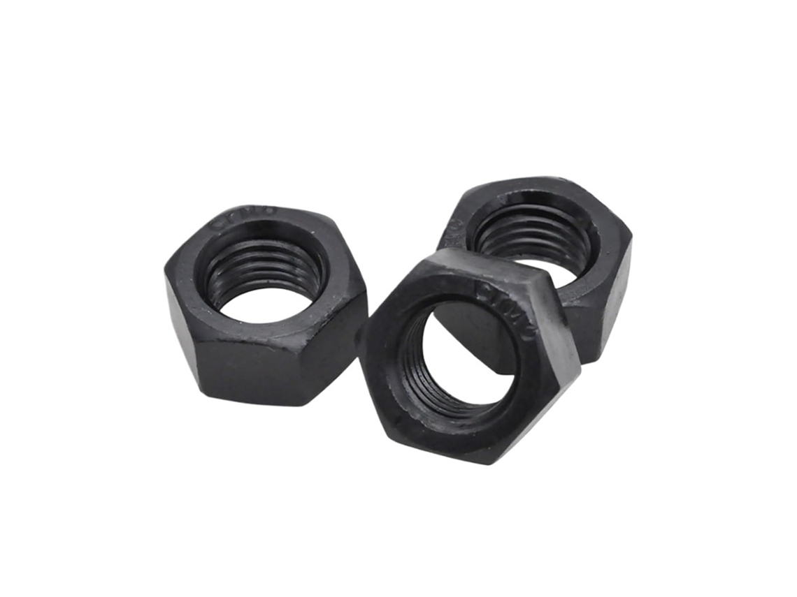 Porca Sextavada Com Rosca Esquerda, Aço Carbono, Preta E Branca, Fina, Métrica M3 M4 M5 M6 M8 M10 M12 M14 M16 M18 M20