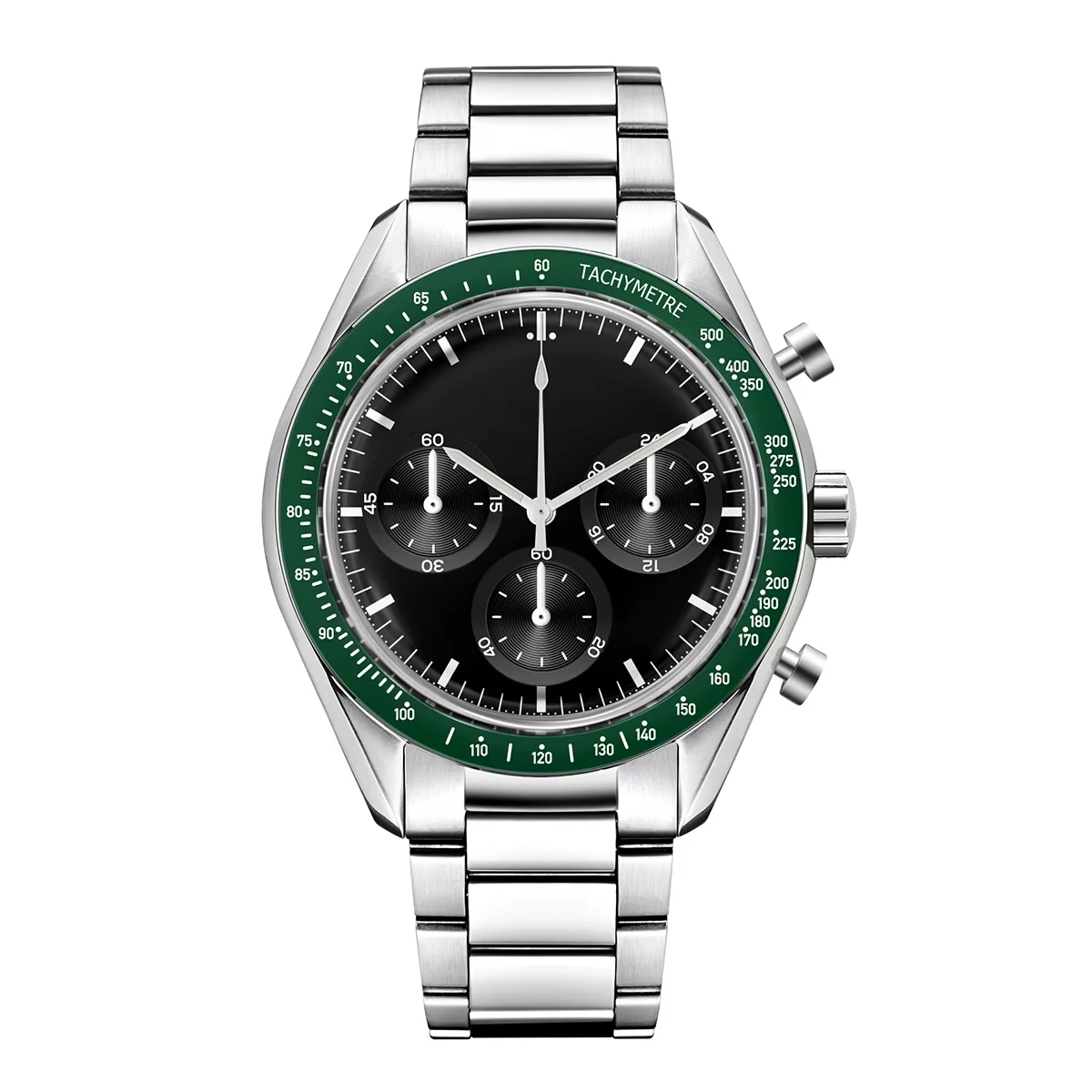 Relógio Masculino (verde/preto) De 40 Mm Com Movimento De Quartzo, À Prova D'água E Com Vidro Mineral Luminoso.