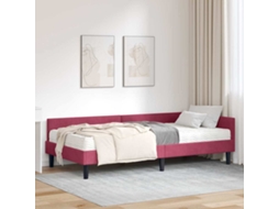 Vidaxl Estrutura De Cama De Canto Com Colchão 2 Unid. Verde Veludo