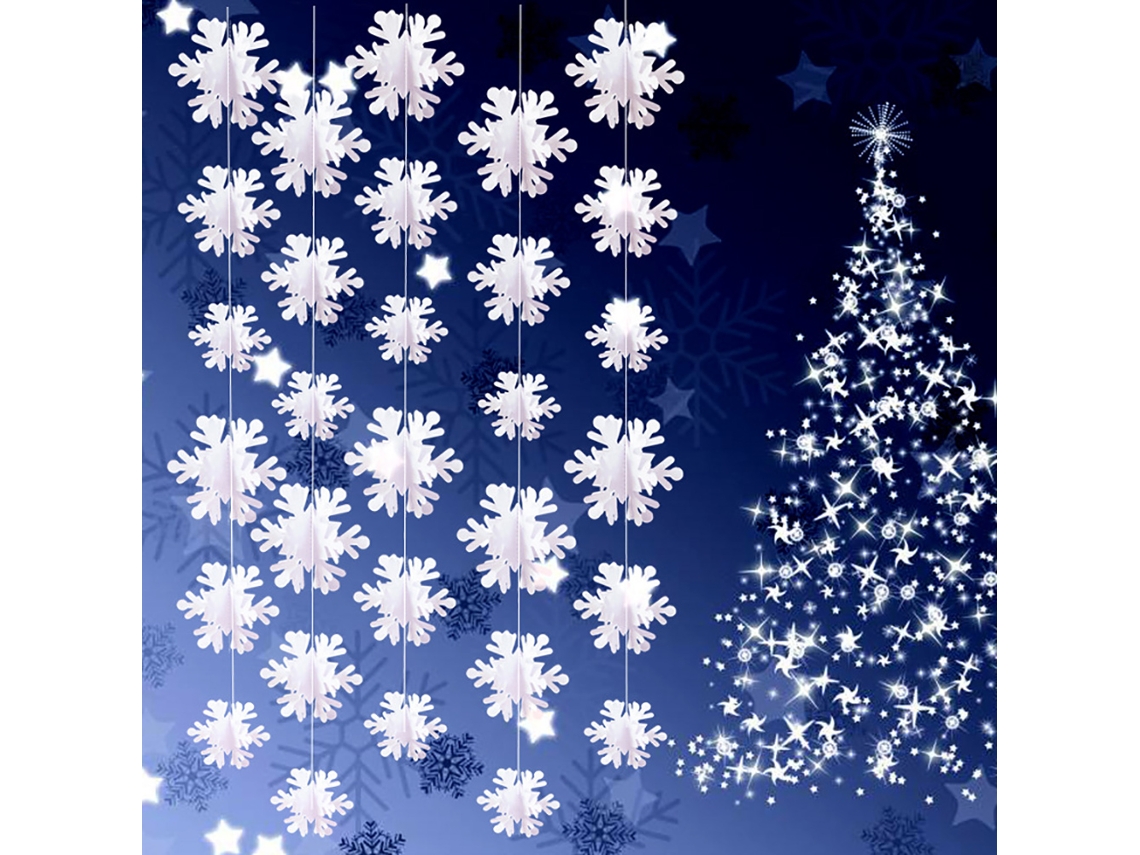 Laxiscreed Decoração De Natal Com Flocos De Neve De 3 Metros Para Festa E Decoração De Casa