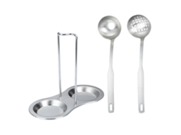 Conjunto Prático De Descanso Para Colher De Sopa Em Aço Inoxidável Com Fenda E Grelha Para Panela Quente Sunny Spaces