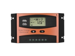 Aetheria controlador de Carga Solar Inteligente 30a 50v com Tela Lcd e Saída Usb Dupla Ip32 Impermeável