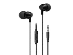 Fones de ouvido intra-auriculares com fio Usams Us Sj594 Ep 47 de 3,5 mm, 1,2 m de comprimento, Ep 47 Hengrongshen (preto)