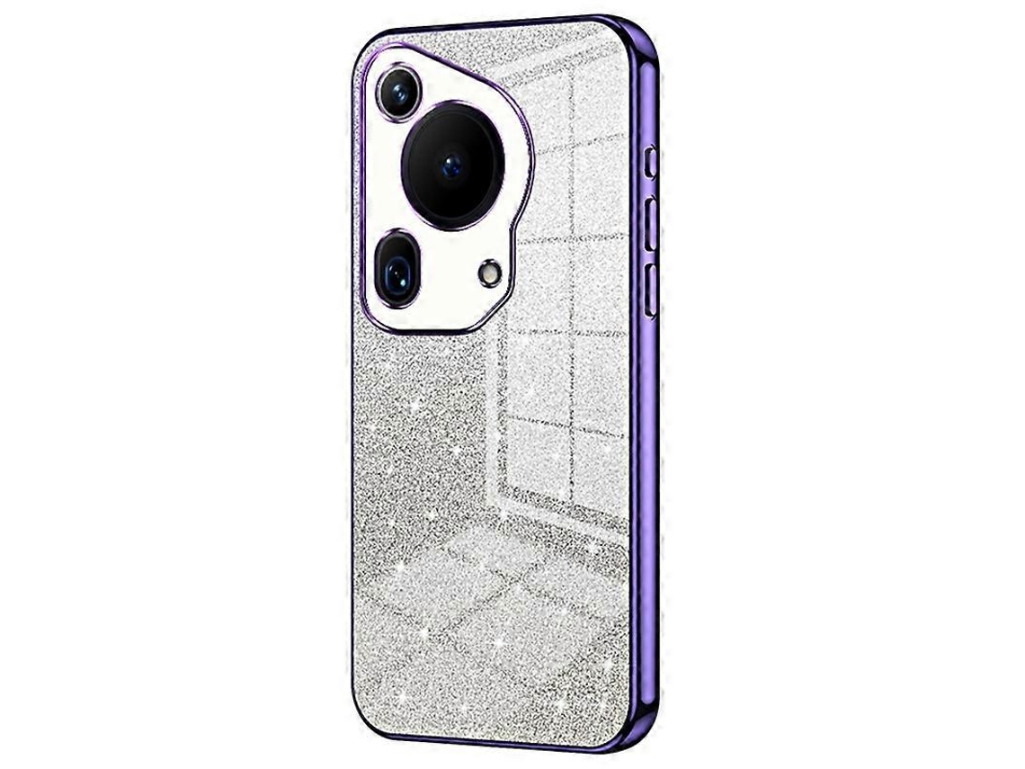 Capa Para Celular Huawei Pura 70 Ultra Com Glitter Gradiente E Galvanoplastia Em Tpu Macio