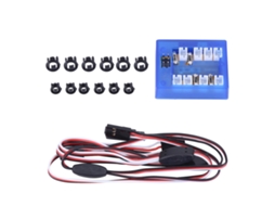 Kit De Sistema De Iluminação Led Com 12 Luzes Piscantes Acessório Para Carro Rc 1/10