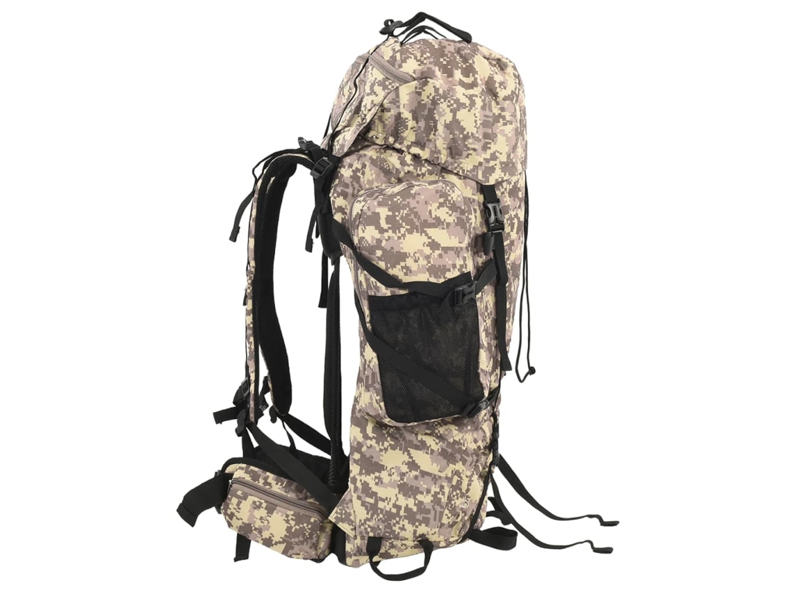 Maison Exclusive - Mochila Para Caminhadas 80 L Tecido Oxford Camuflagem Castanha