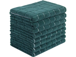 Panos De Prato Para Cozinha, Sem Fiapos, Absorventes, Removem Óleo, Secam Rapidamente 45 X 64 Cm, Pacote Com 4 Unidades, Verde Escuro Siurn