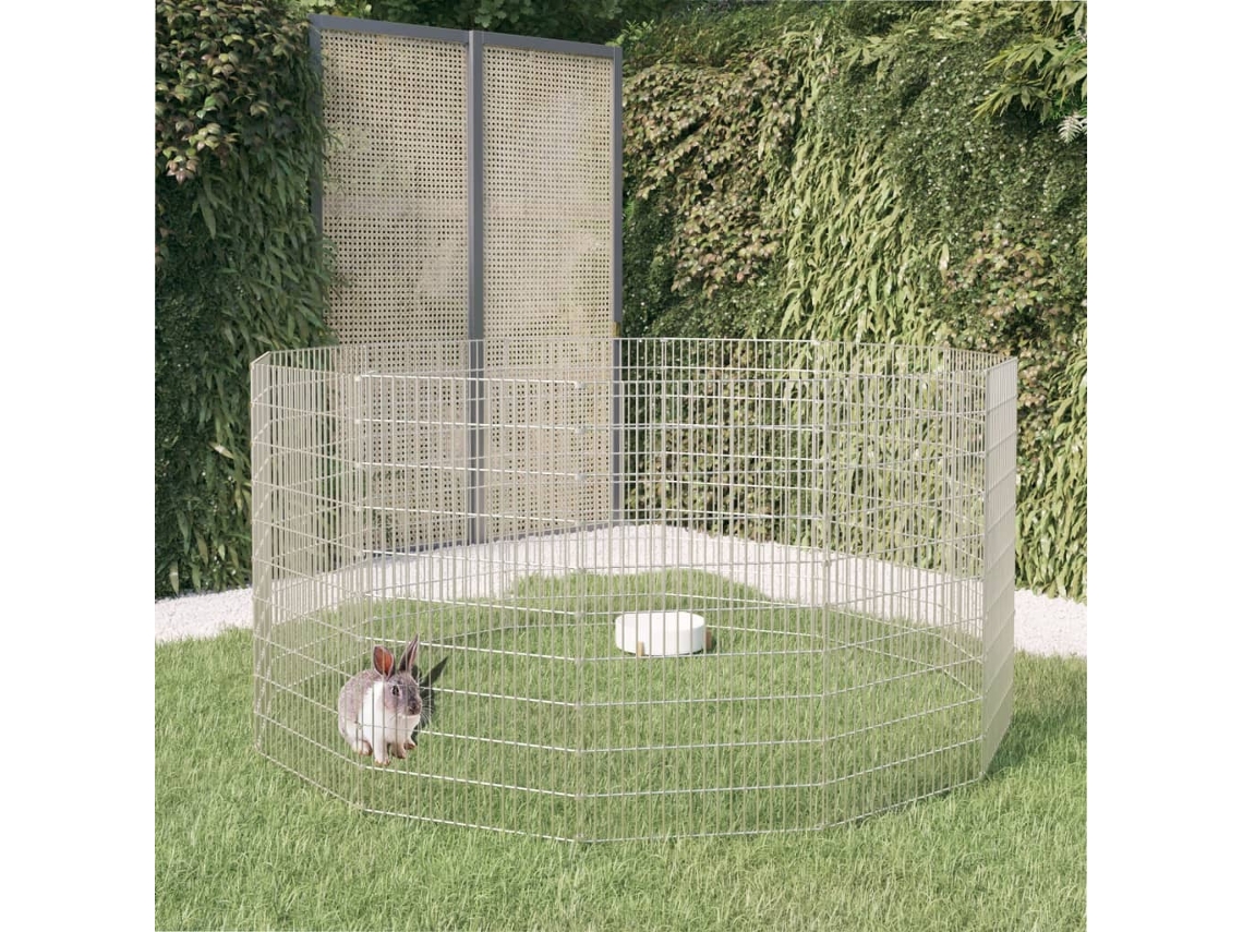 Vidaxl Cercado Soltos Com 12 Painéis, 54x100 Cm, Ferro Galvanizado