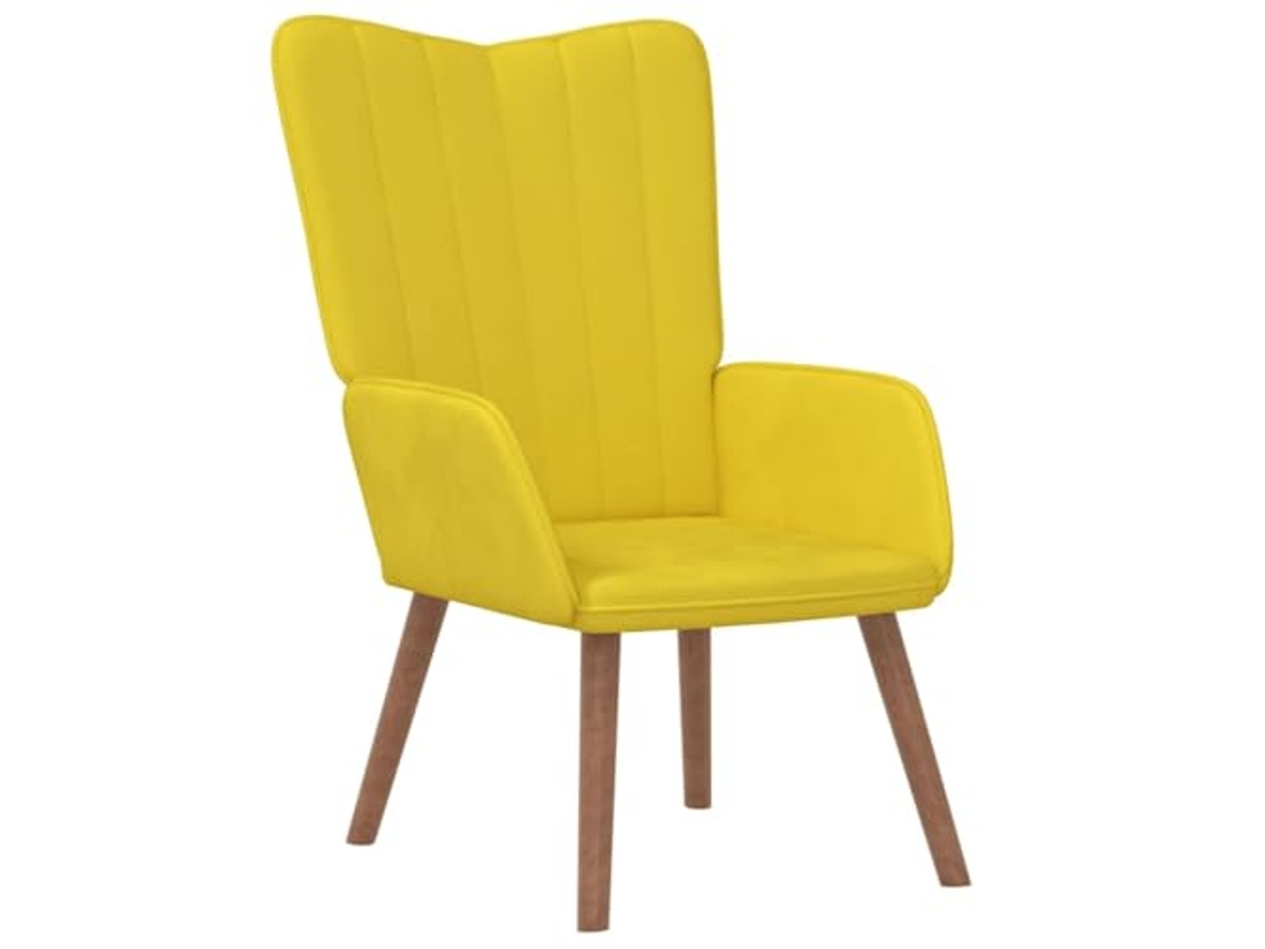Relaxing Chair, Relaxing Chairs Vidaxl Amarelo Veludo
