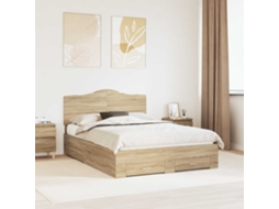 Vidaxl Estrutura Da Cama Com Gaveta Carvalho Sonoma 150 X 200 Cm