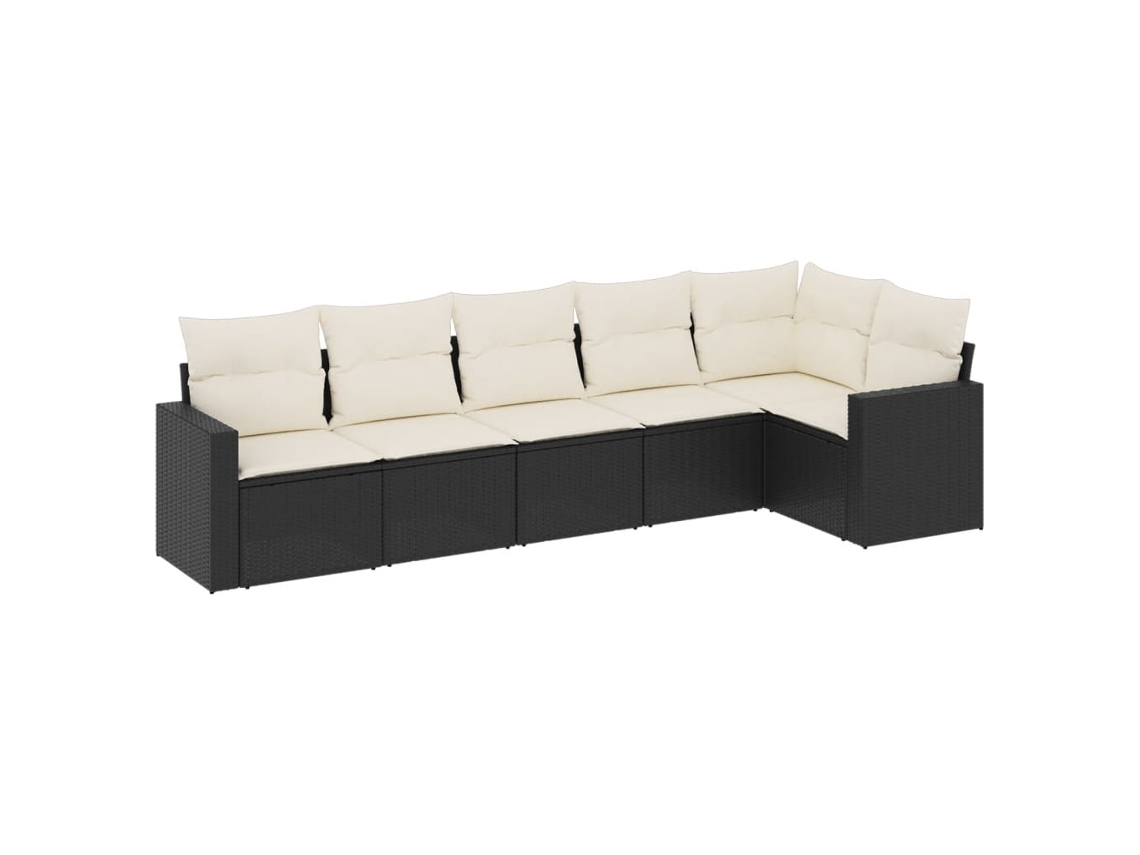 Garden Sofa Set, Garden Sofa Sets Vidaxl Preto Rattan / Vime (n/a)