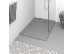 Vidaxl Base De Chuveiro Smc 100x70 Cm Cinzento