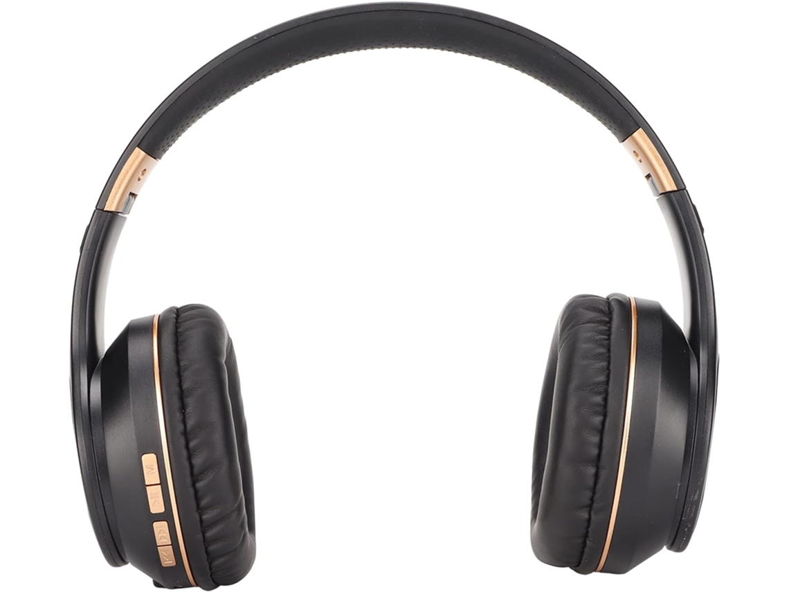 Fones De Ouvido Multifuncionais Dobráveis Para Jogos Preto E Dourado