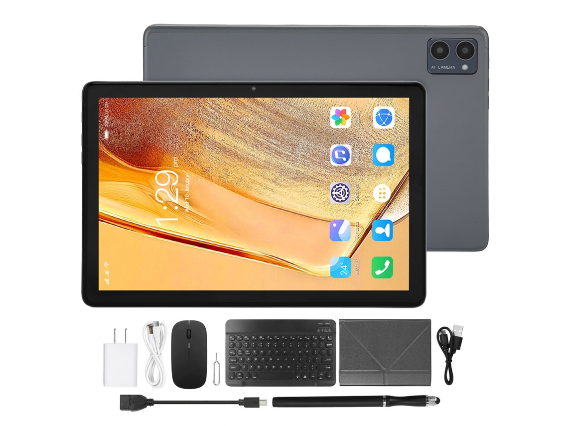Tablet FHD+ de 10,1 polegadas, 12 GB de RAM, 256 GB de ROM, Octa Core, 4G LTE para escritório, dourado
