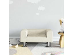 Vidaxl Sofá Infantil 50x40x26,5 Cm Veludo Cor Creme