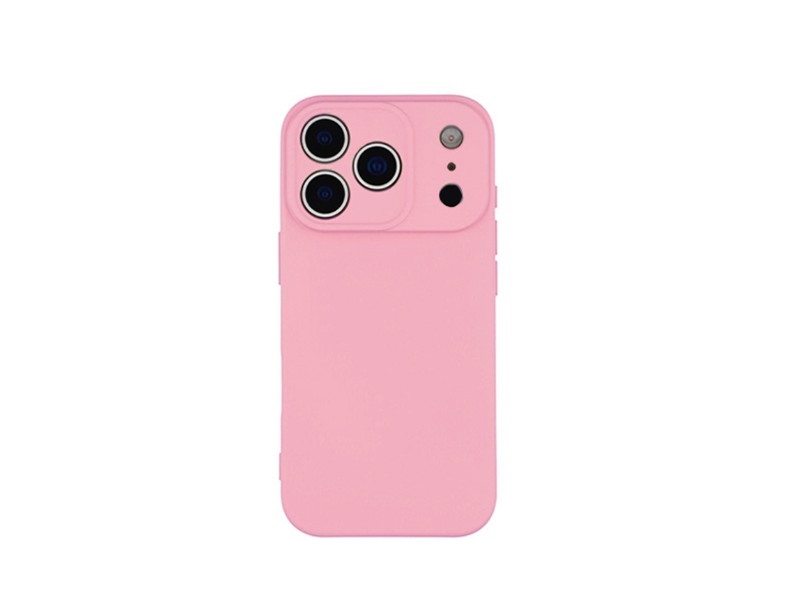 Capa Proteção Silicone Para Apple Iphone 18 Pro Max - Rosa