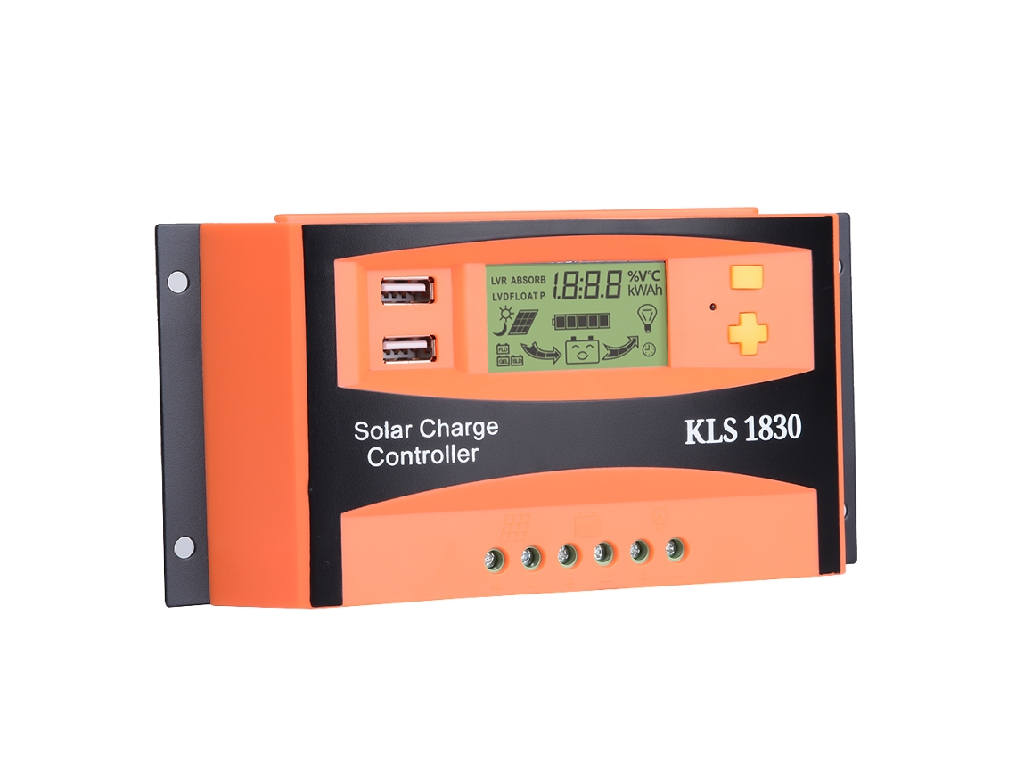 Laxiscreed Carregador Solar 12v/24v Com Controlador Pwm, Usb Dual E Display Lcd