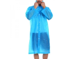 2026 impermeável Eva para Adultos Chubasquero Reutilizável com Capuz Poncho Sbz Leve Plegável Talla Única Azul