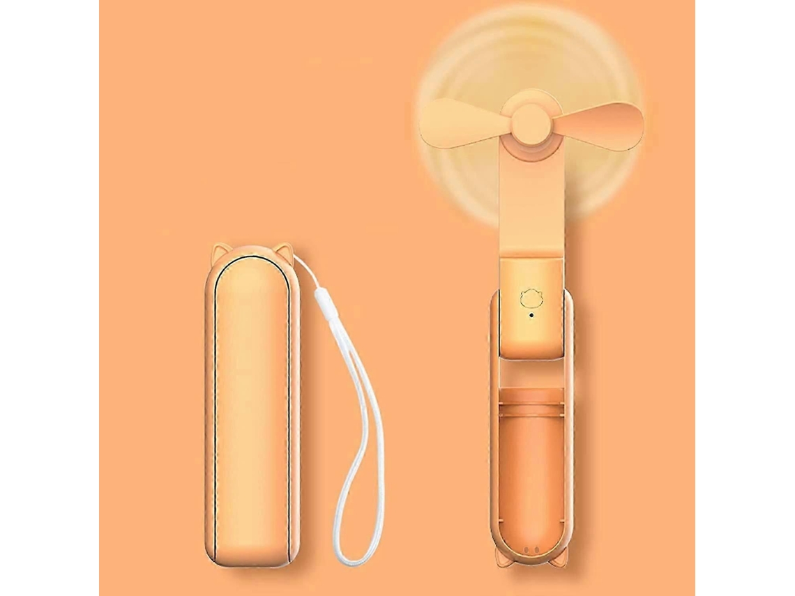 Mini Ventilador De Mão, Dobrável Portátil Com Bateria Externa, Bolso Pequeno Recarregáve L Via Usb