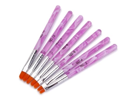 7 Pçs Escova De Arte Do Prego Canetas Pincéis De Unhas Gel Uv Esmalte Pintura Desenho Pincéis Conjunto Ferramentas De Manicure Art Lalic