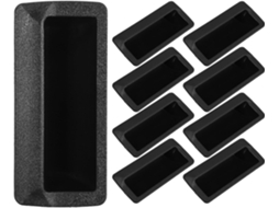 Abaodam 10-puxadores Embutidos Em Plástico Abs Preto Para Armários E Portas, Modernos E Elegantes, Fácil Instalação