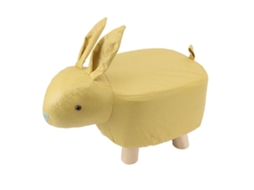 Banco Infantil em Forma de Animal de Desenho Animado Adesivo Anti deslizante Madeira e Algodão Pp Amarelo | S/MARCA
