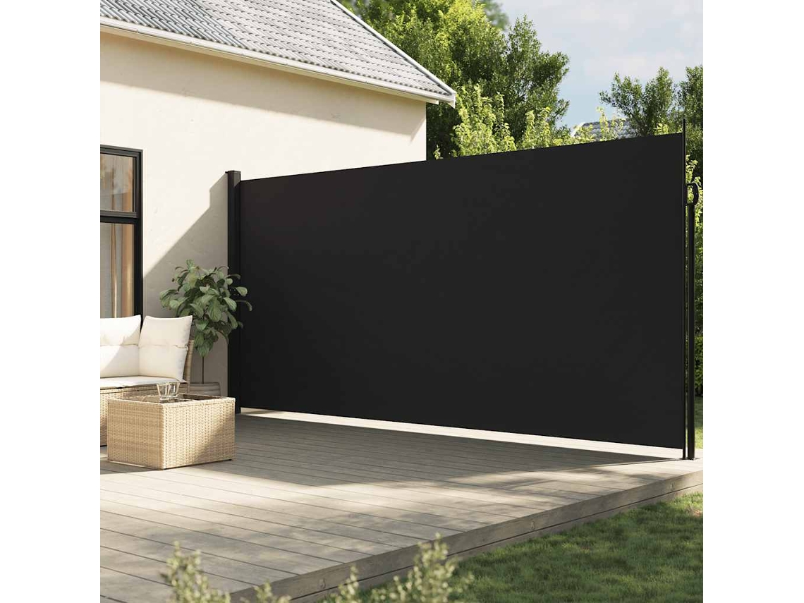 Vidaxl Toldo Lateral Retrátil 200x500 Cm Preto