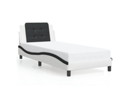 Bed Frame, Bed Frames Vidaxl Preto Couro Artificial (90 X 190 Cm)