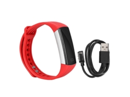 Pulseira inteligente TLWB6 LY para bicicleta elétrica, tela sensível ao toque de silicone, monitor cardíaco, pulseira esportiva (vermelha)