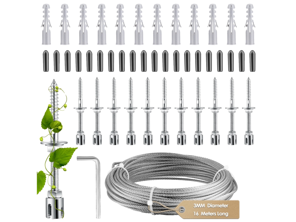 Suporte Para Plantas Trepadeiras, Kit De Suspensão Em Aço Inoxidável, Design Durável, Bege