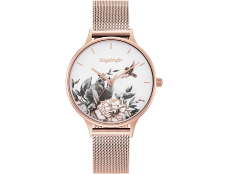 Relógio feminino ouro rosa aço inoxidável Erwa-Flower1-Mr-Mr ENGELSRUFER