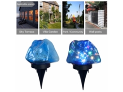 KIT com 2 cordões de luzes solares, iluminação LED, instalação fácil AQUAFORGE