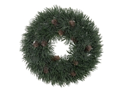 Coroa de Natal Verde PVC 28 x 28 cm