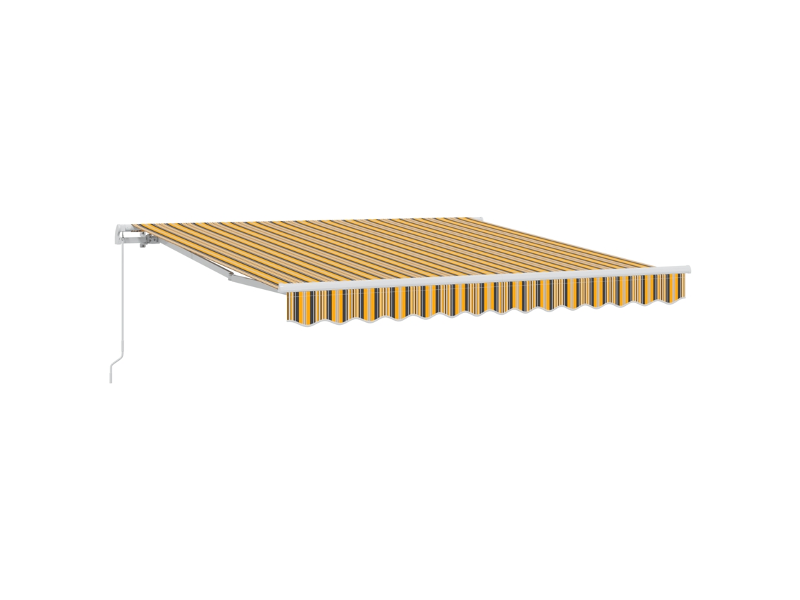 Conjunto 1 Toldo Retrátil Vidaxl Multicolorido Poliéster (300 X 250 X 165 Cm)