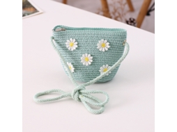 Bolsa De Palha Casual Feminina Com Estampa De Desenho Animado E Bolsa De Sol Verde SUNNY SPACES