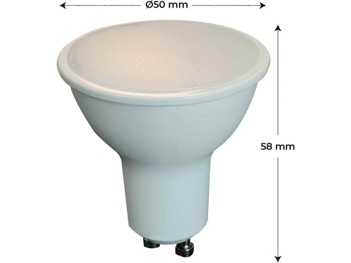 Lâmpada LED Rebe GU10 5W equivalente a 40W, 400lm, branca fria 6000K, ângulo de 120°, economia de energia, pacote com 10 unidades.