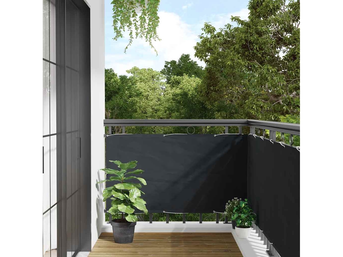 Vidaxl Tela De Varanda 75x300 Cm Tecido Oxford Antracite