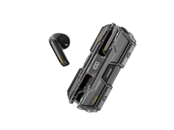 Auriculares Bluetooth Panoona Som Alta Definição Bateria Ultralonga Estilo Mecha Preto