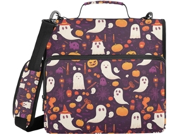 Pasta De Escritório Com Alça, Fácil De Transportar, 3, 8cm 1, 5 Polegadas, 3 Carimbos De Fantasmas Halloween, Pasta