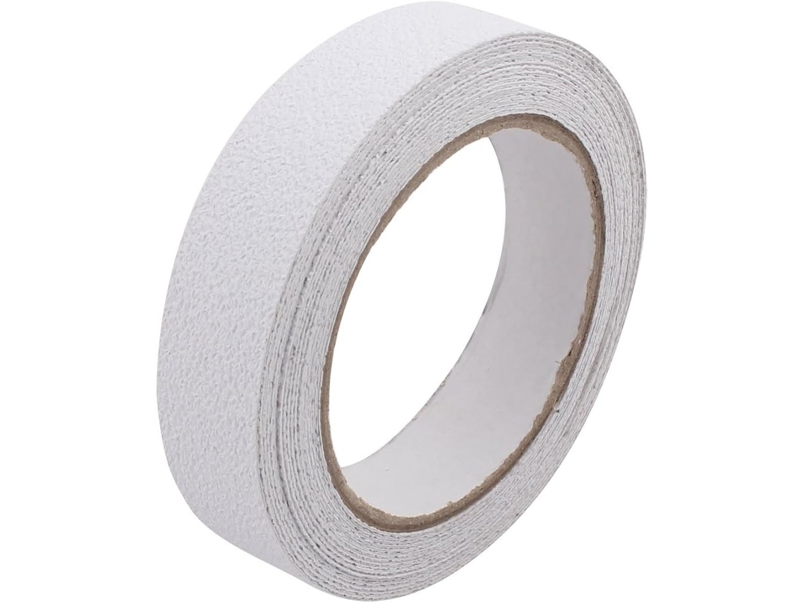 Fita de Segurança Antiderrapante Branca Alta Tração para Uso Interno e Externo, 25 Mm X 5 M CHABERLU