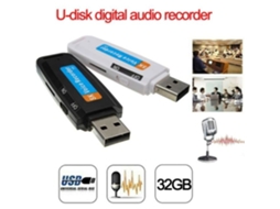 Usb Flash Drive Gravador de Voz U Disk Audio Usb Flash Drive Até 32 Gb Micro Sd Tf Branco