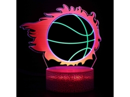 Luz da Noite de Basquetebol, 16 Cores Que Mudam com Controle Remoto 3d Noturna Visual Estéreo DIGITALLAB