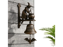 Campainha Retrô com Desenho de Bruxa Dachshund, Campainha Decorativa Manual para Pendurar em Lojas, Varandas, CHABERLU