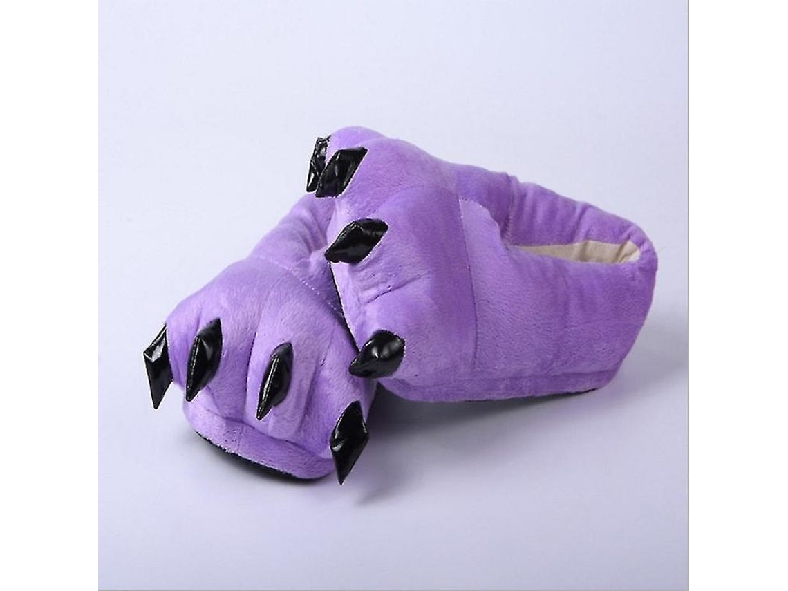 2026 zapatillas de Pata de Animal Peludas para Adolescentes Y Adultos Tallas 27 44 Suaves Antideslizantes para Invierno Fiesta Cosplay