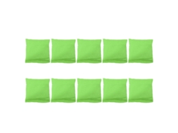 Mali 10pcs Sacos de Feijão para Crianças Nylon Pequenos Brinquedos com Pelotas de Plástico para Jogo de Arremesso Verde