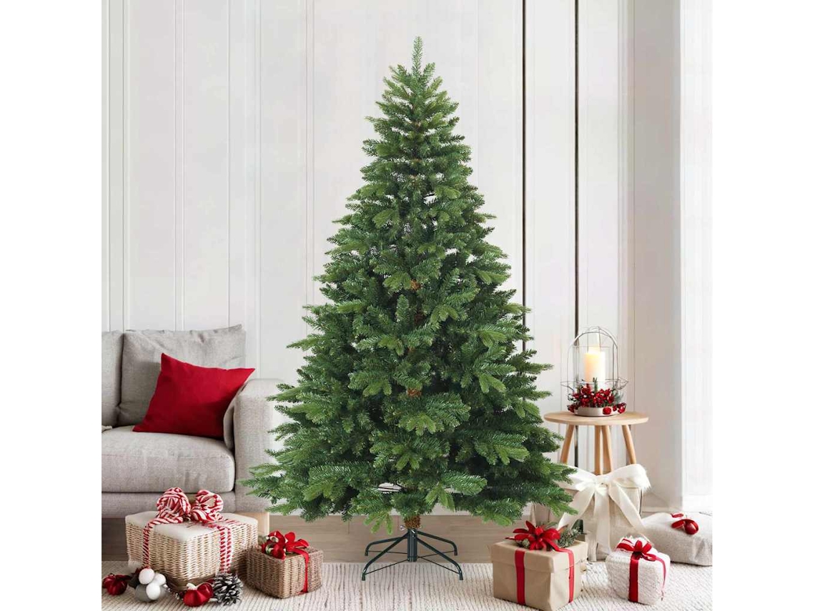 Vidaxl Árvore De Natal Articulada Artificial Com Suporte Verde 210 Cm